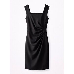 Express Black Ruched Sheath Mini Dress